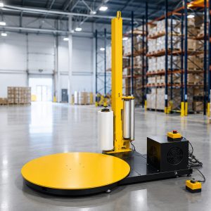 BizAutom PS-K100S Semi-Automatic Stretch Wrap Machine with Built-in Scale