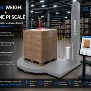 BizAutom Pixel Weigh™ + Prime PI Scale - The World's First AI Pallet Dimensioning & Weighing System for Stretch Wrappers